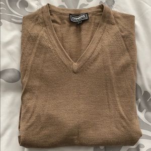 Express men’s merino wool sweater XS TAN